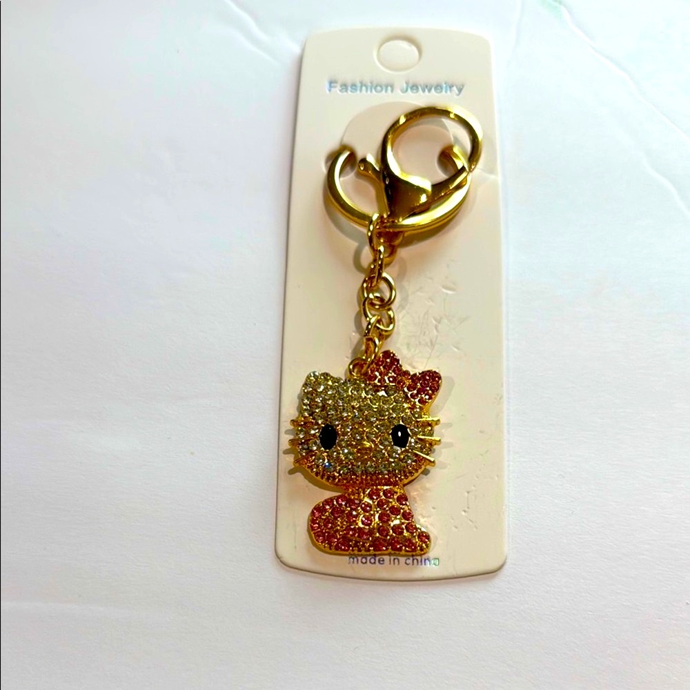 Hello Kitty Gold and Pink Key Holder